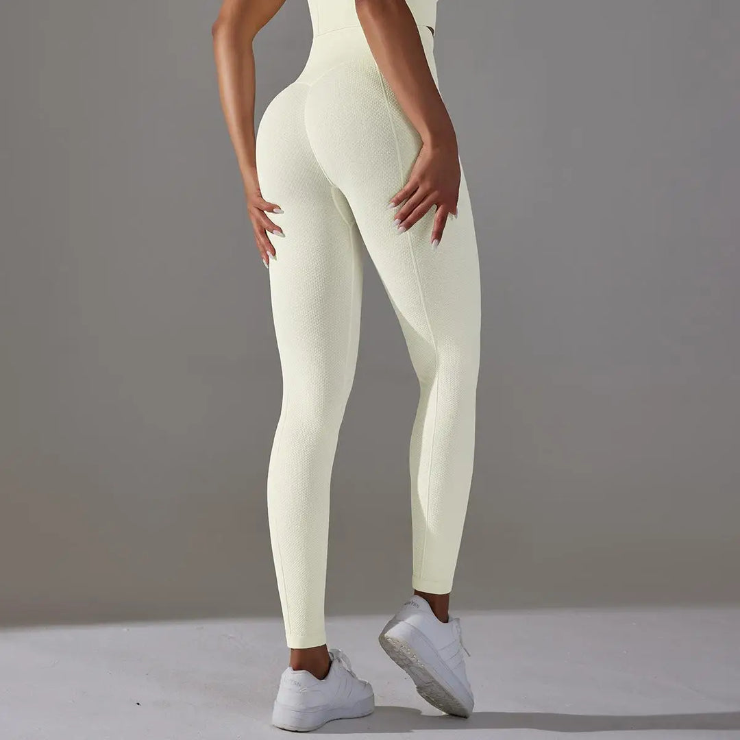 Ribbed Scrunch Contour Seamless High Waist Leggings