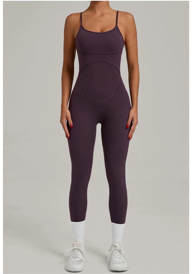 Breathable Contour One-Piece Yoga Jumpsuit Quick-Dry