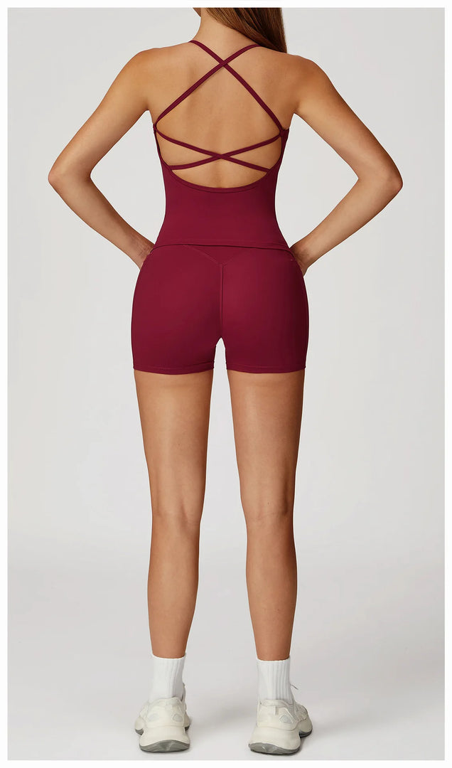 Two Piece Contoured Seamless Performance Athletic Set Nylon