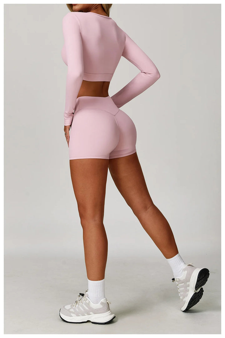 Premium Performance Knit Yoga Set With Contoured Leggings