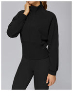 Load image into Gallery viewer, Wind Proof Zip Front Standing Collar Sweat Shirt Regular Fit

