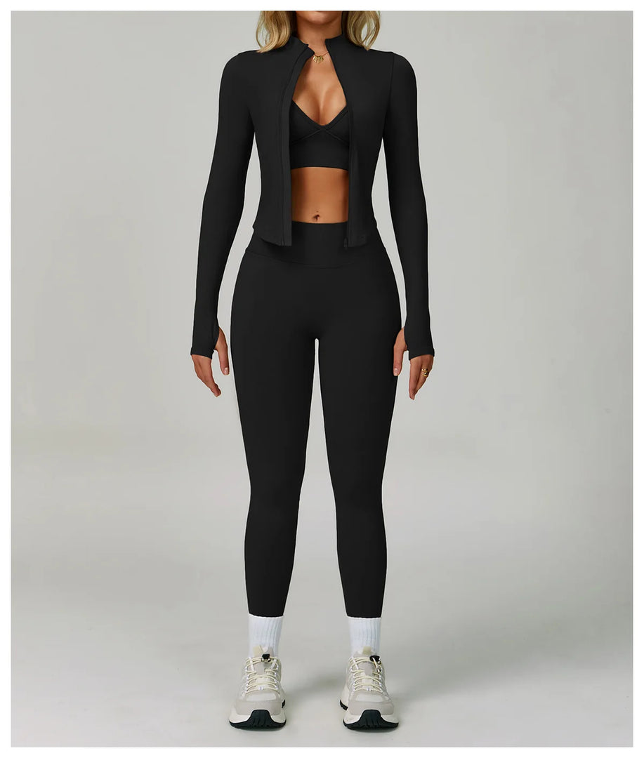 Two Piece Contour Seamless Performance Yoga Ensemble