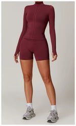 Load image into Gallery viewer, Seamless Long Sleeve Performance Jacket Zip Front Nylon
