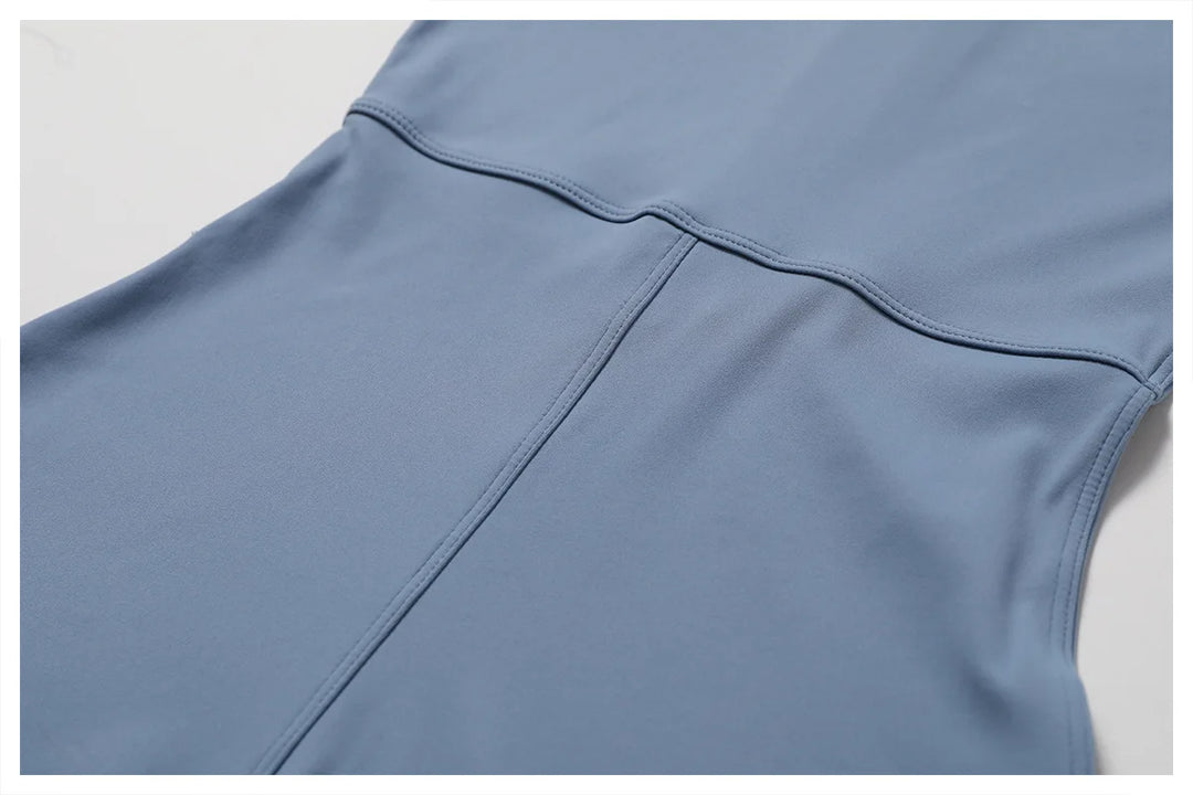 Seamless Contour Zippered Yoga Bodysuit Performance