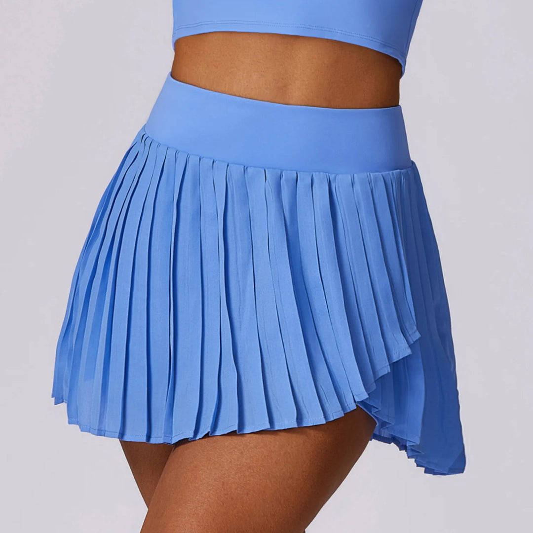 Pocketed High Waist Tennis Skirt Performance Wear Nylon