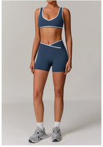 Load image into Gallery viewer, Breathable Two Piece Performance Yoga Set Contour Leggings
