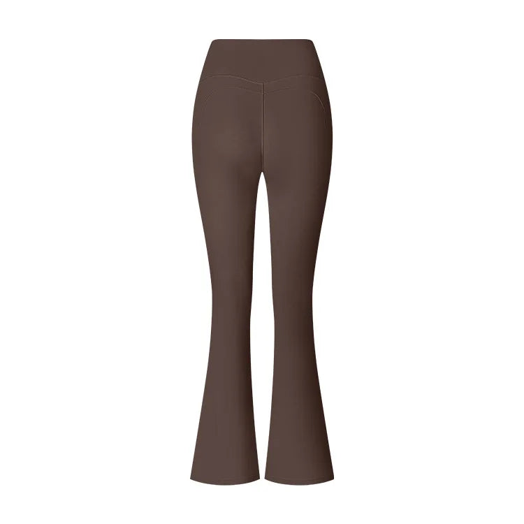 High Waist Contoured Flared Soft Leggings With Coverage
