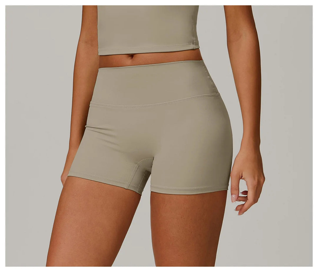 Running High Waist Contoured Scrunching Shorts Nylon