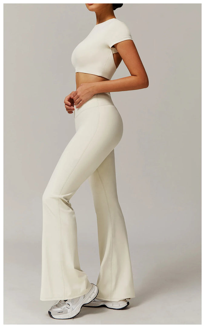 Contour Yoga Cropped Top Short Sleeve Performance Pro