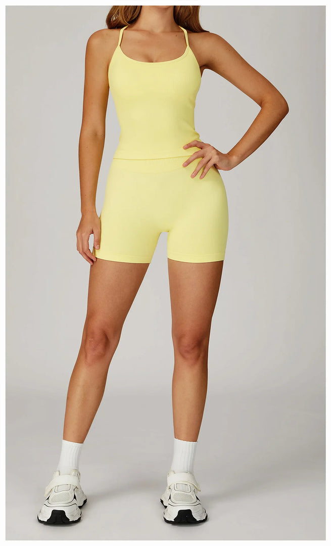 Seamless Contour Two Piece Yoga Set for Performance