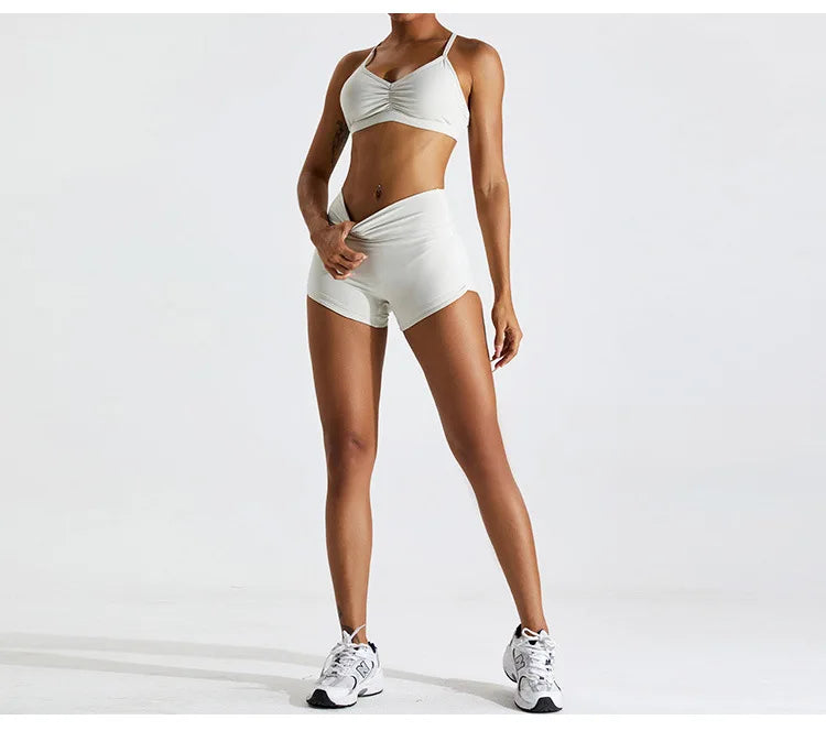 Seamless Back Contour Sport Bra Moisture-Wicking Quick-Dry