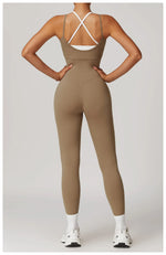Load image into Gallery viewer, Color Blocking Seamless Yoga Jumpsuit Exquisite Fit
