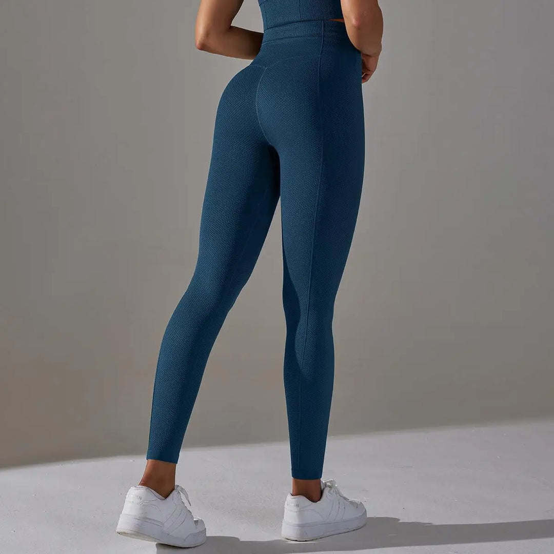 Ribbed Scrunch Contour Seamless High Waist Leggings
