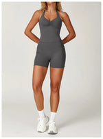 Load image into Gallery viewer, Contoured Seamless Performance Jumpsuit Set Polyester

