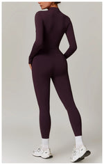 Load image into Gallery viewer, Zippered Contour Yoga Romper With Ultra Compression

