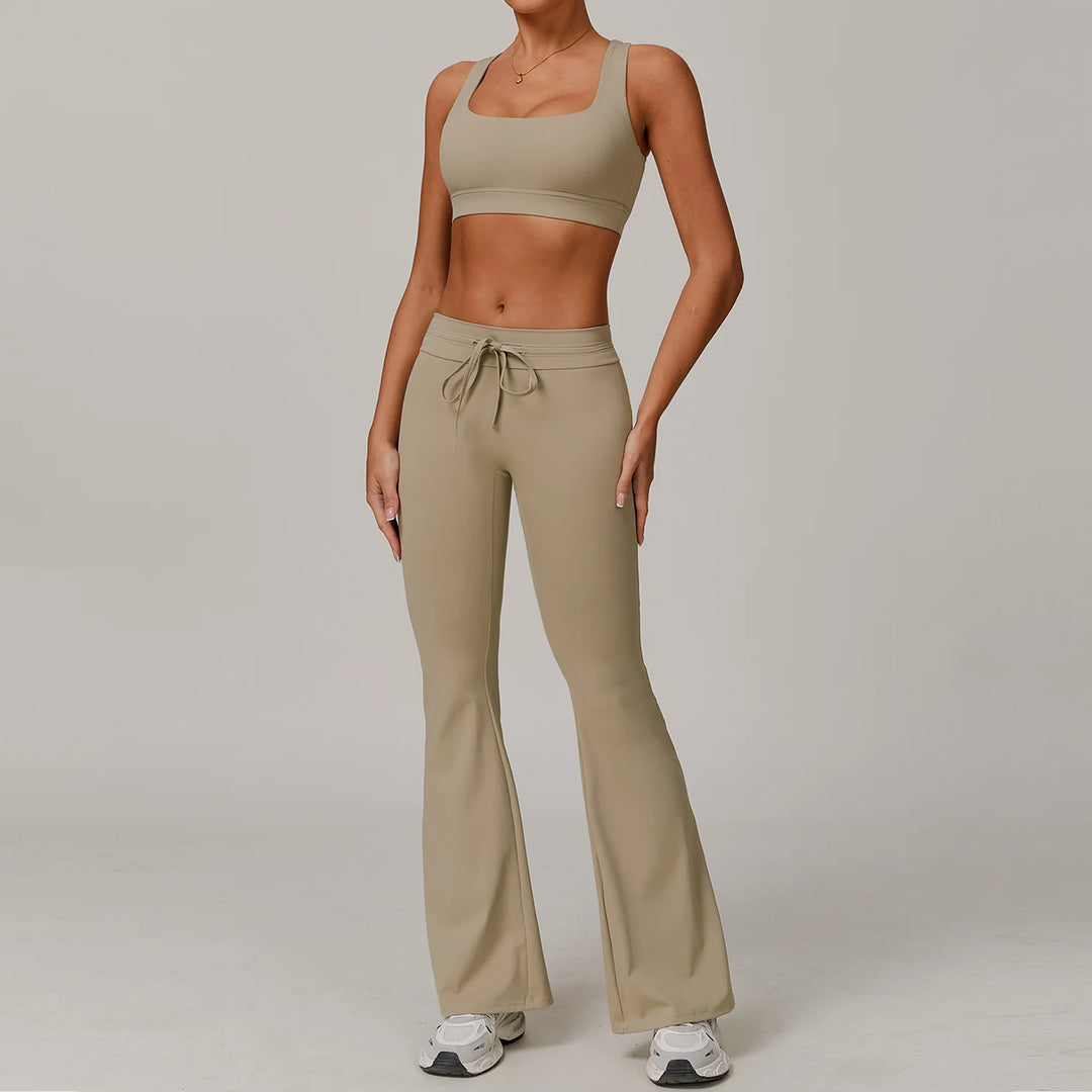 2 Piece Contoured Performance Athleisure Set Nylon