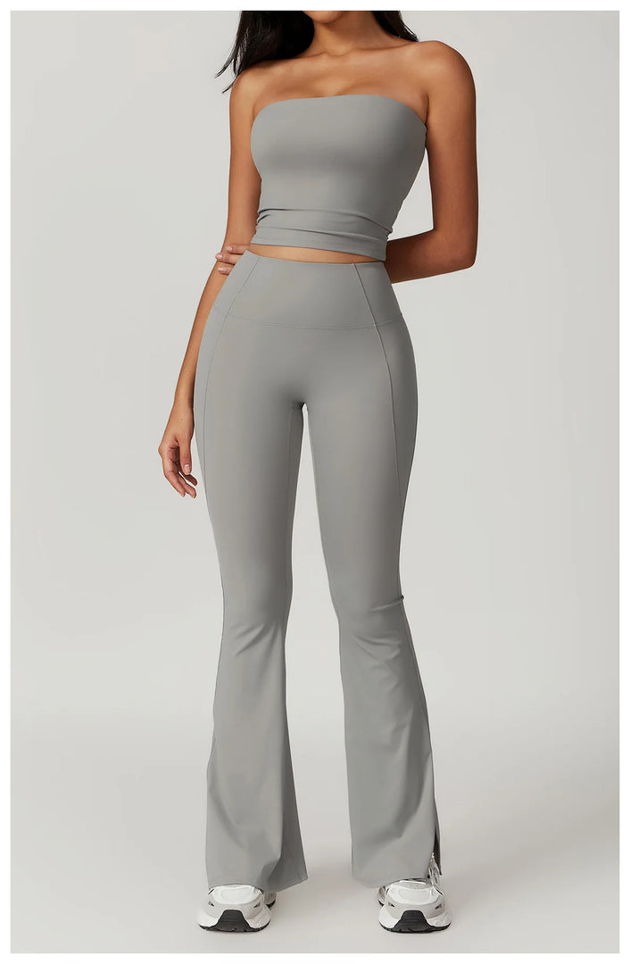 Sculpted Strapless Yoga Vest Contoured Support Brassiere