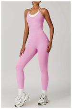 Load image into Gallery viewer, Color Blocking Seamless Yoga Jumpsuit Exquisite Fit
