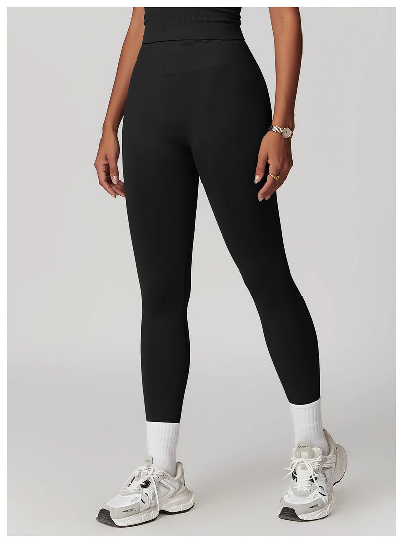 Seamless High Waist Studio Leggings With Breathable Fabric