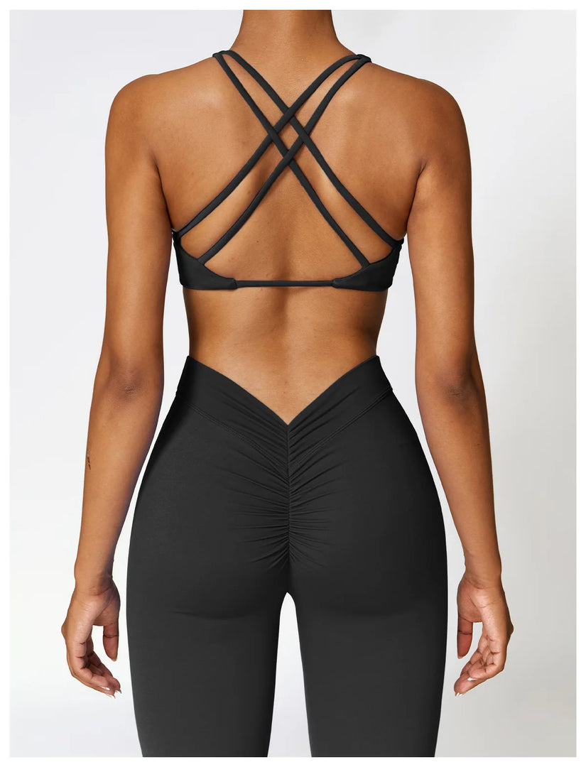 Contoured Flared Leggings With High Waist Silhouette