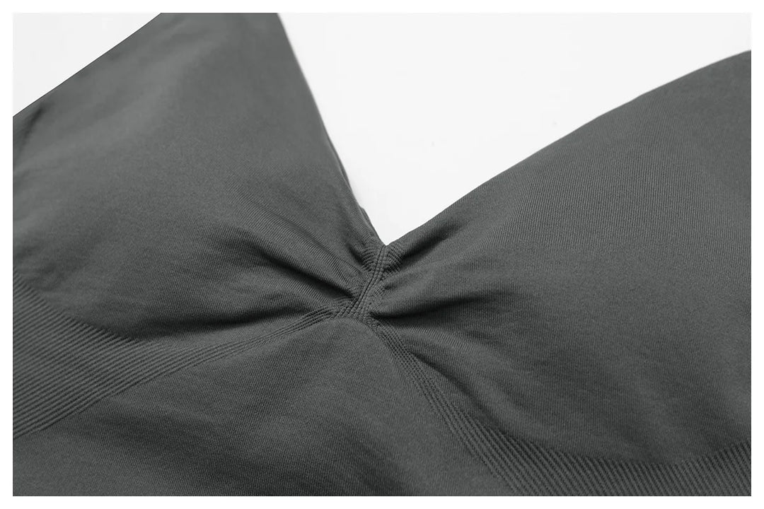 Breathable Contoured Halter Crop Sports Bra With Padding