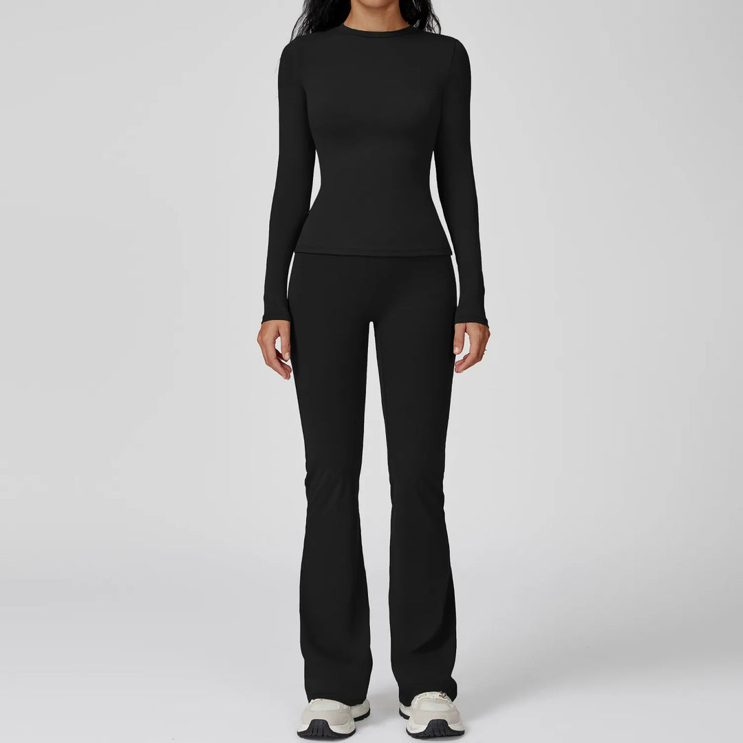 Luxurious Contour 2 Piece Yoga Athleisure Set Nylon