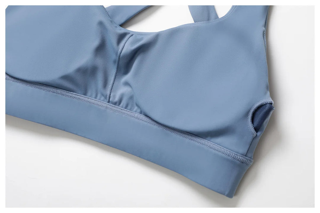 Cross Back Contour Seamless Performance Wear Bra Luxe