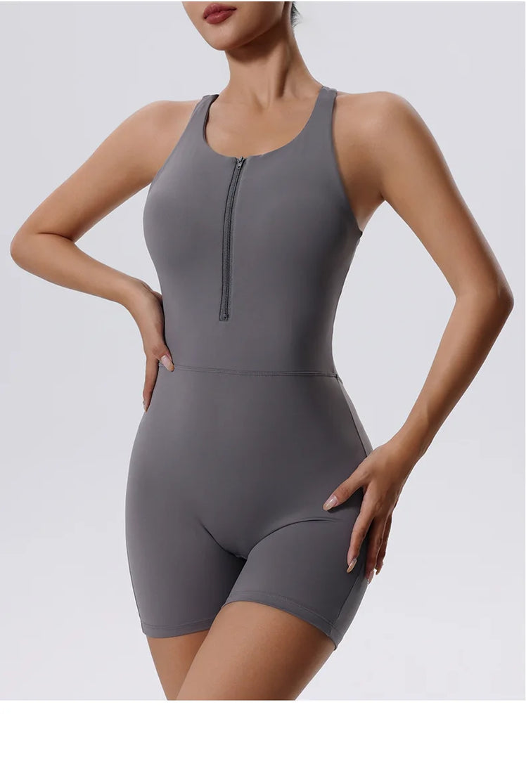 Premium Contoured One Piece Tracksuit Yoga Nylon Elite Lux