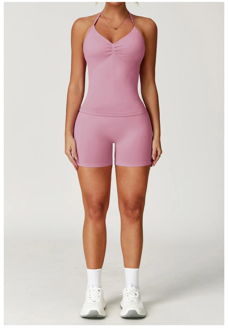 Two Piece Yoga Set Seamless Contour Performance Wear