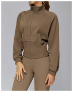 Load image into Gallery viewer, Wind Proof Zip Front Standing Collar Sweat Shirt Regular Fit
