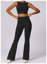 Load image into Gallery viewer, High Waist Flare Leggings for Studio Sophistication
