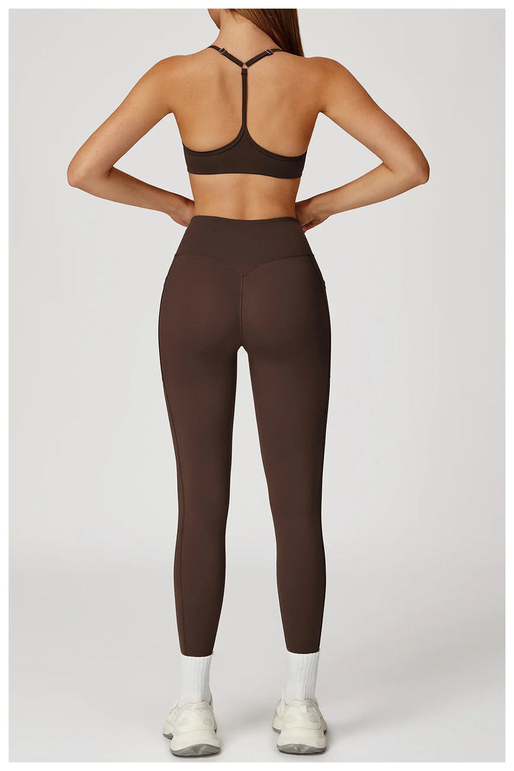 Cross Waist High Rise Contoured Elegance Yoga Leggings