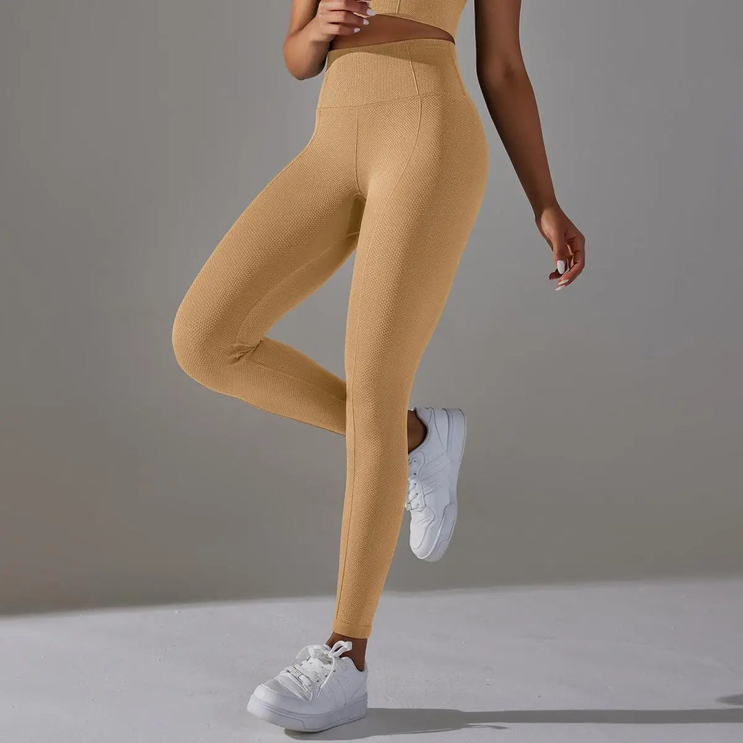 Ribbed Scrunch Contour Seamless High Waist Leggings