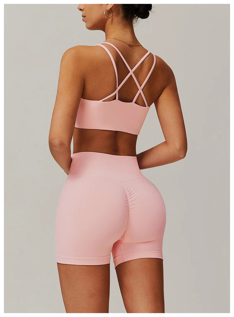 Premium Contoured Seamless Cross Back Performance Bra Pad