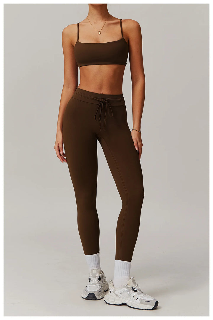Contour High Waist Drawstring Sculpt Leggings Performance