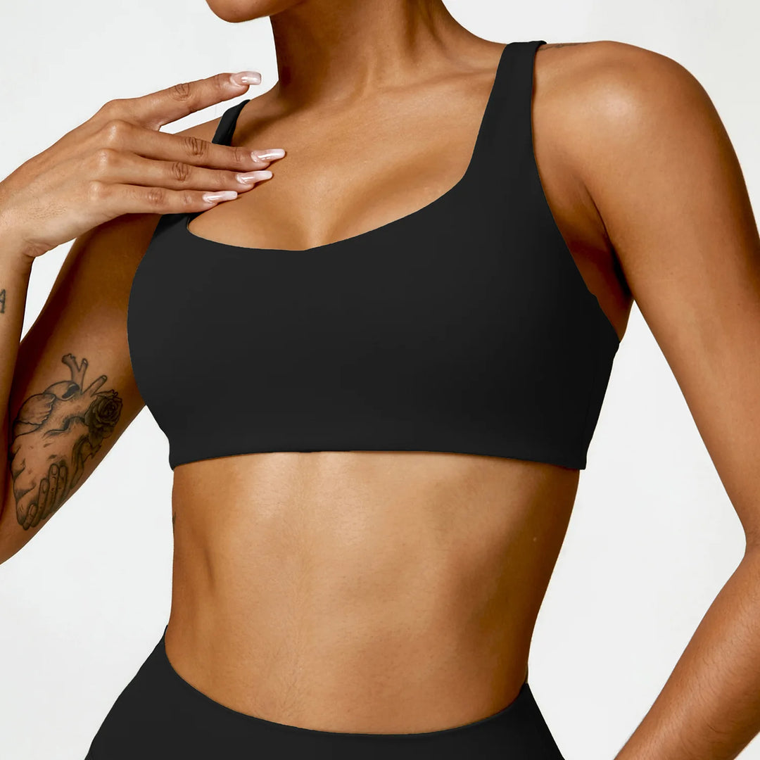 Contoured Padded Sling Seamless Sports Bra Quick Dry