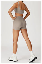 Load image into Gallery viewer, Two-Piece Contoured Breathable Yoga Set Leggings Silhouette
