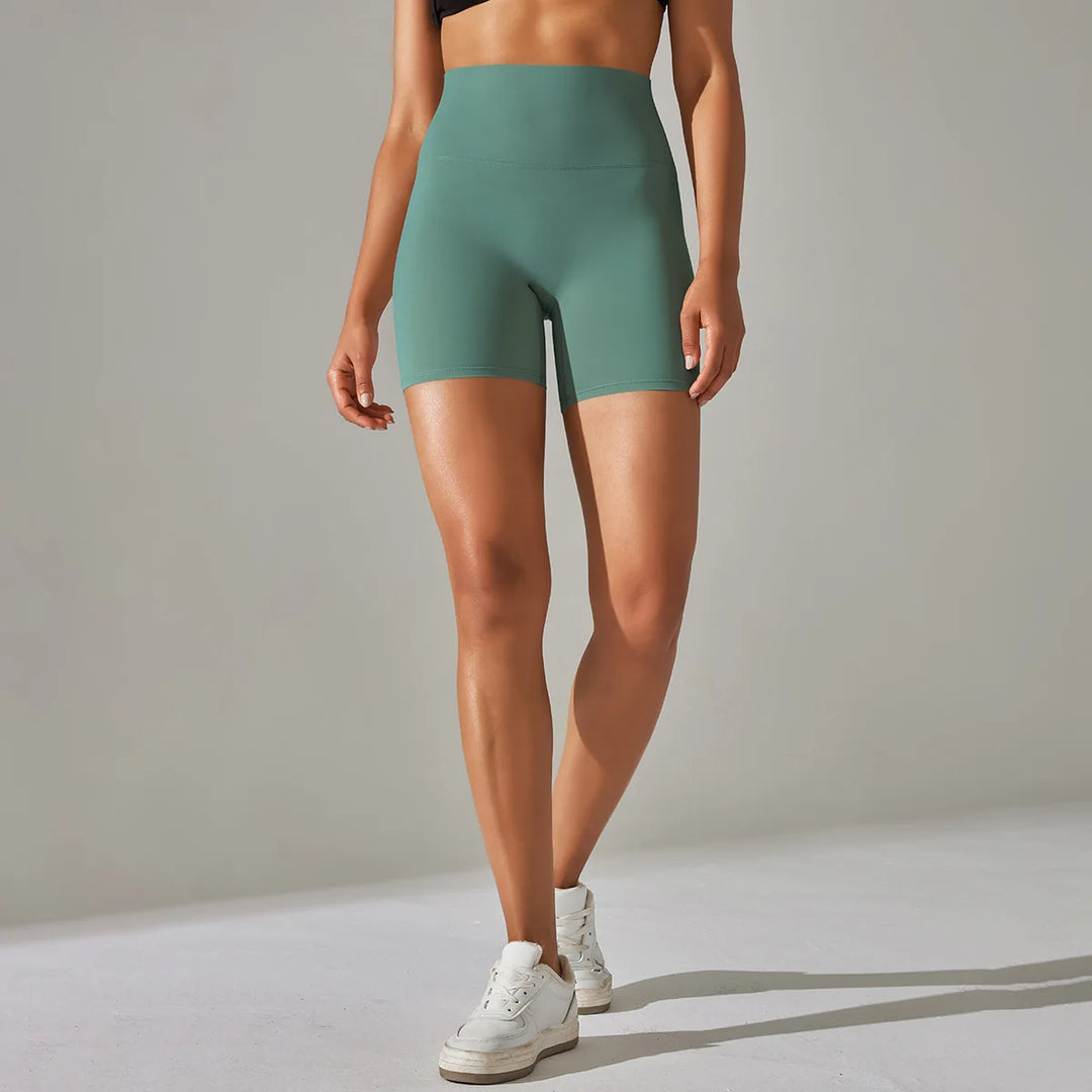 Luxurious High Waist Breathable Yoga Shorts Contour