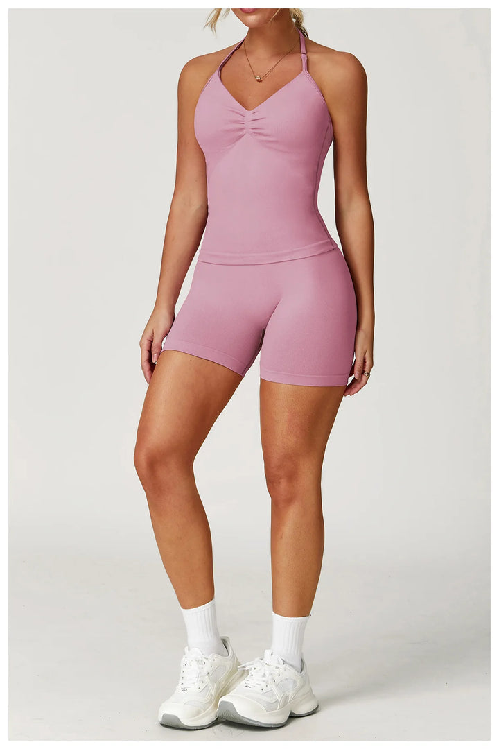 Two Piece Yoga Set Seamless Contour Performance Wear