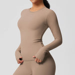 Load image into Gallery viewer, Luxurious Breathable Contoured Long Sleeve Yoga Top Nylon
