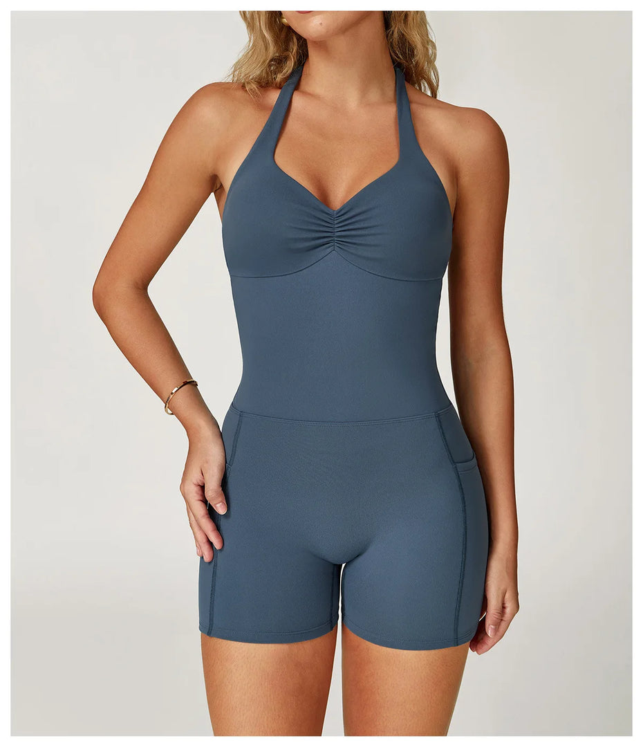 Contoured Seamless Performance Jumpsuit Set Polyester