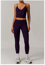 Load image into Gallery viewer, 2 Piece Seamless Contour Yoga Set Nylon Spandex Blend
