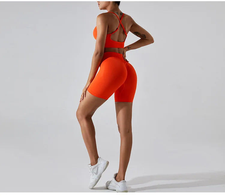 Seamless Contour 2 Piece Sculpted Yoga Wear Breathable