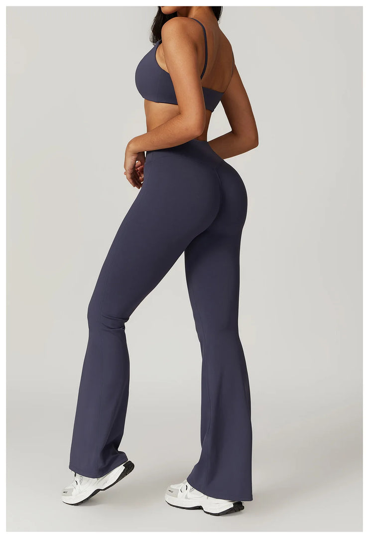 Seamless Flared Bell Bottoms Yoga Leggings High Waist