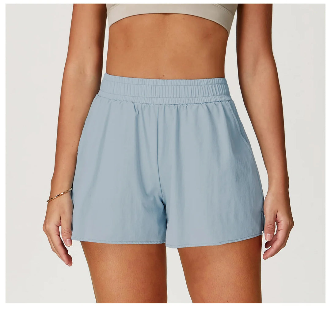 High Waist Contour Performance Yoga Shorts Nylon Spandex