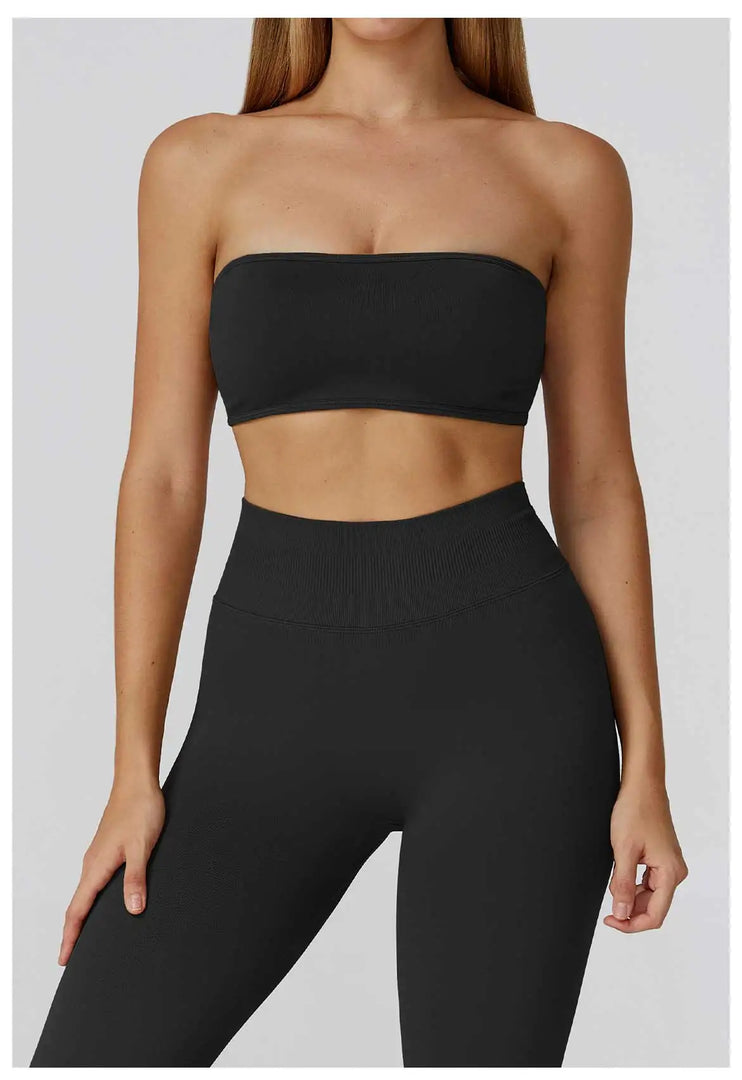 Seamless Contour Yoga Bra Open Back For Athleisure Wear