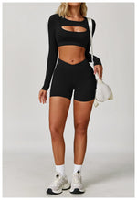 Load image into Gallery viewer, Sculpted Performance Long Sleeve Yoga Top Breathable
