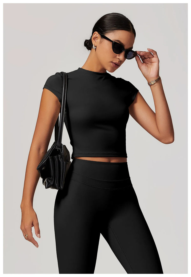 Performance Contoured Seamless Yoga Shirt Quick Dry