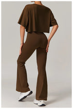 Load image into Gallery viewer, Breathable High Rise Contoured Bell Bottom Leggings
