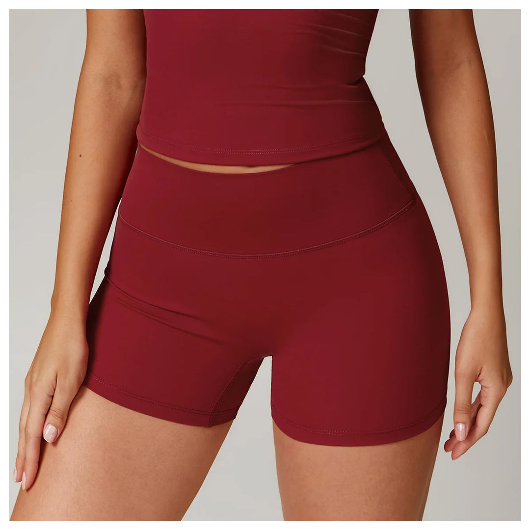 Running High Waist Contoured Scrunching Shorts Nylon